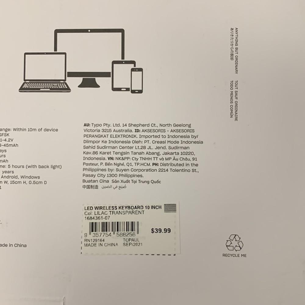 LED WIRELESS KEYBOARD - Picture 5 of 5